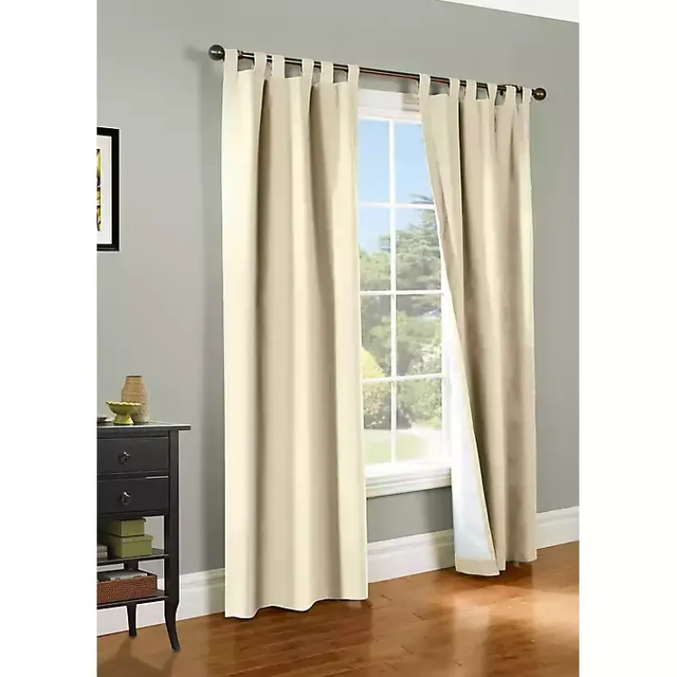 Kirklands Home Cream Weathermate Blackout Curtain Panel, 63 in. Ivory Discount