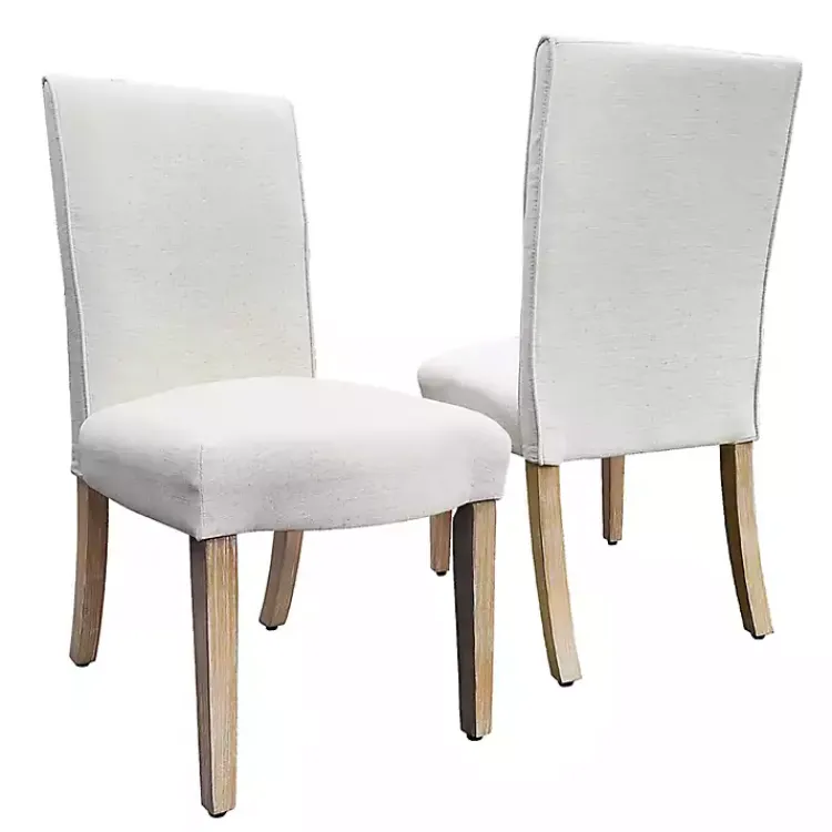 Kirklands Home Cream washed Dining Chairs, Set of 2 White New