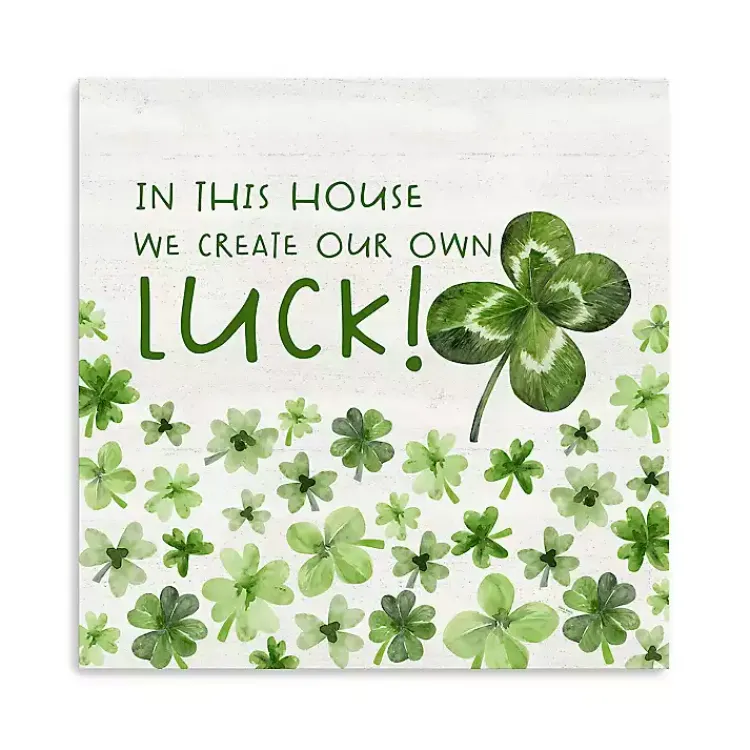 St Patricks Day Decorations>Kirklands Home Create Our Own Luck Canvas Art Print