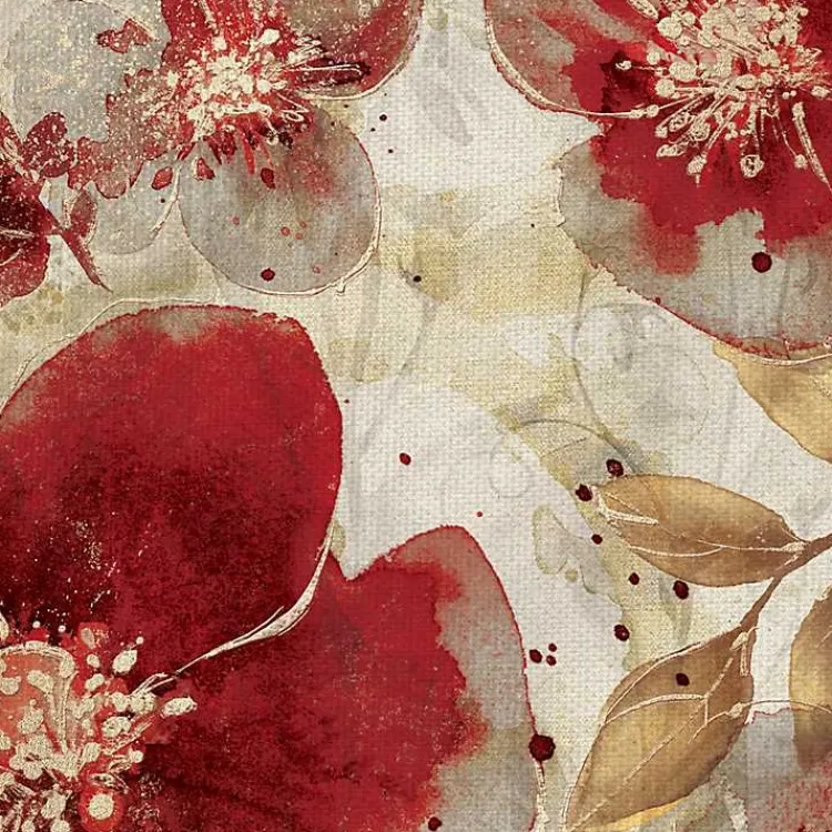 Kirklands Home Crimson Petals Wrapped Canvas Art Print Outlet
