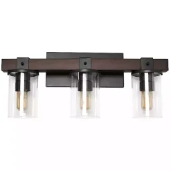 Kirklands Home Crossbeam Vanity Flushed Mount Shade Brown Hot