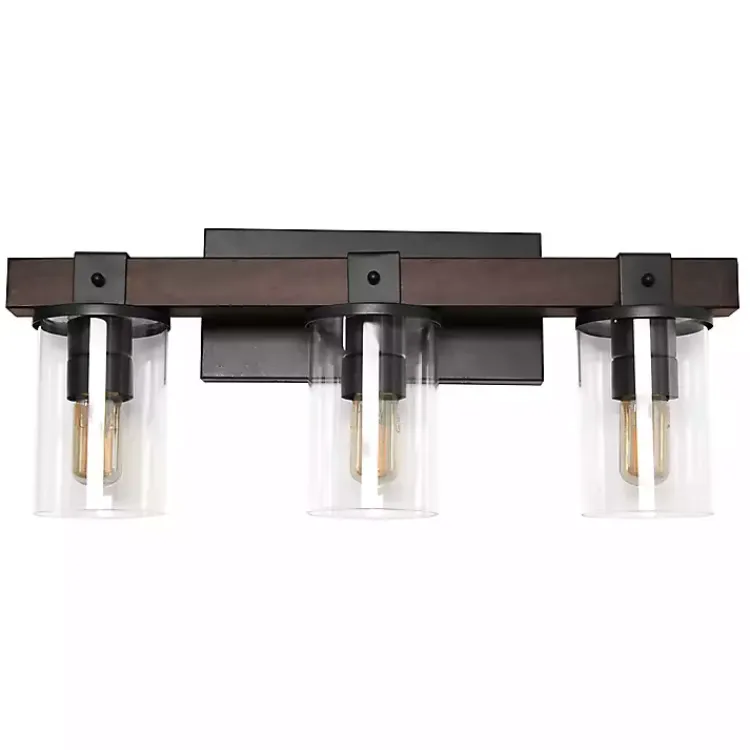 Kirklands Home Crossbeam Vanity Flushed Mount Shade Brown Hot