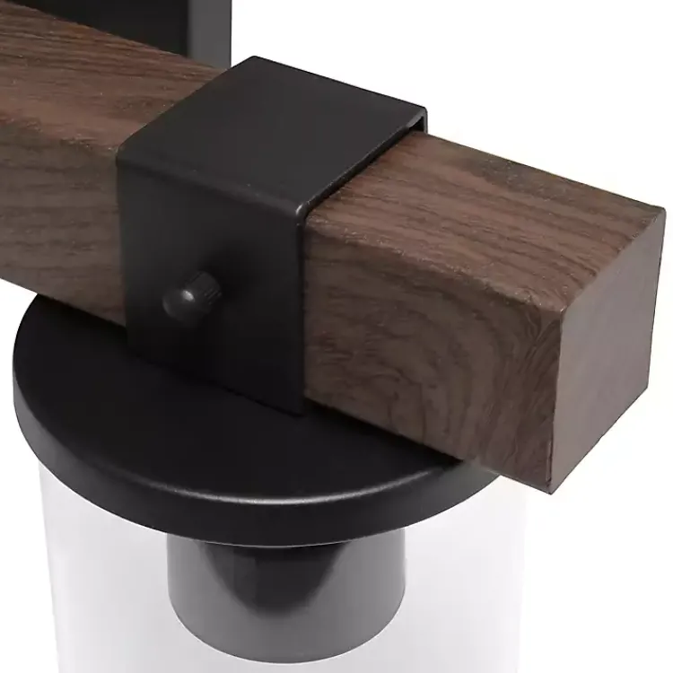 Kirklands Home Crossbeam Vanity Flushed Mount Shade Brown Hot