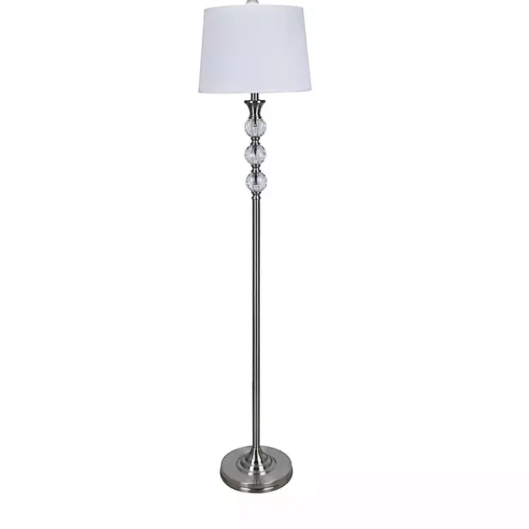 Kirklands Home Crystal Orb Stacked Floor Lamp White Best