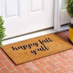 Kirklands Home Cursive Happy Fall Y'all Coir Doormat, 17x29 Best