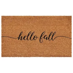 Kirklands Home Cursive Hello Fall Coir Doormat, 24x36