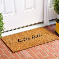 Kirklands Home Cursive Hello Fall Coir Doormat, 24x36