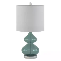 Kirklands Home Curved Glass Table Lamps, Set of 2 Blue Online