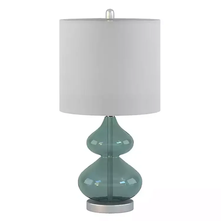 Kirklands Home Curved Glass Table Lamps, Set of 2 Blue Online