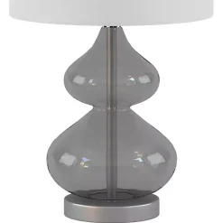 Kirklands Home Curved Glass Table Lamps, Set of 2 Gray Best