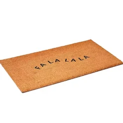 Kirklands Home Curvy Fa La La Coir Doormat New
