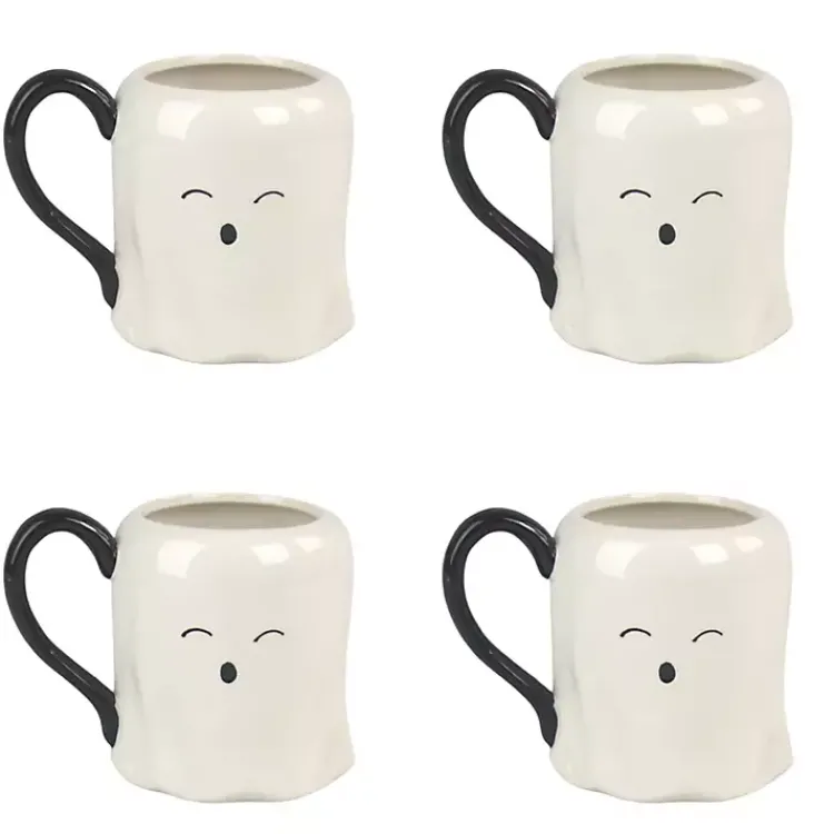 Halloween>Kirklands Home Cute Ghost Mugs, Set of 4