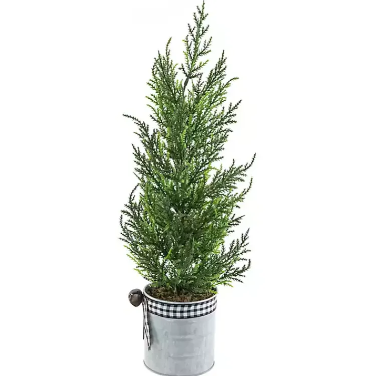 Christmas Arrangements & Garland>Kirklands Home Cypress Mini Potted Christmas Tree