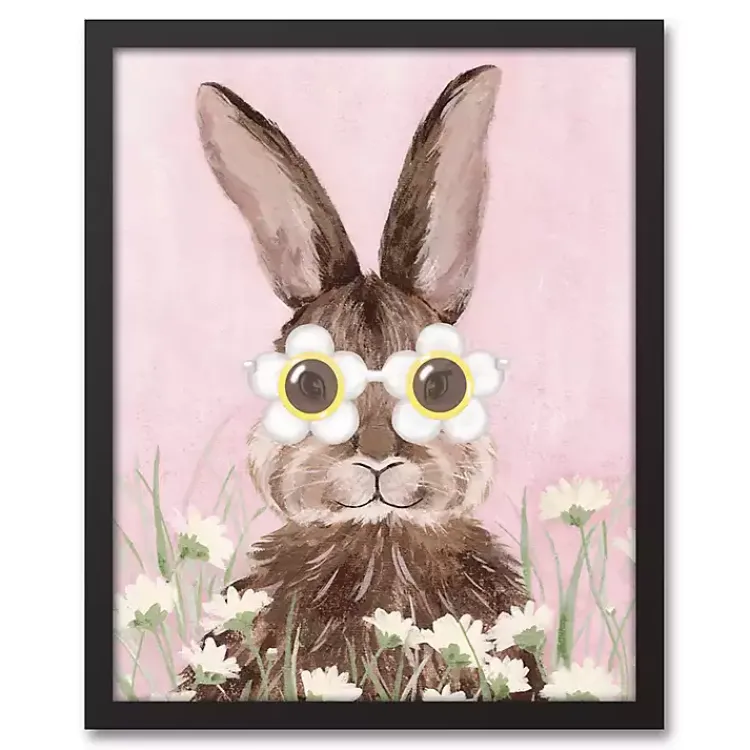 Easter Decorations>Kirklands Home Daisy Sunnies Bunny Framed Canvas Art Print