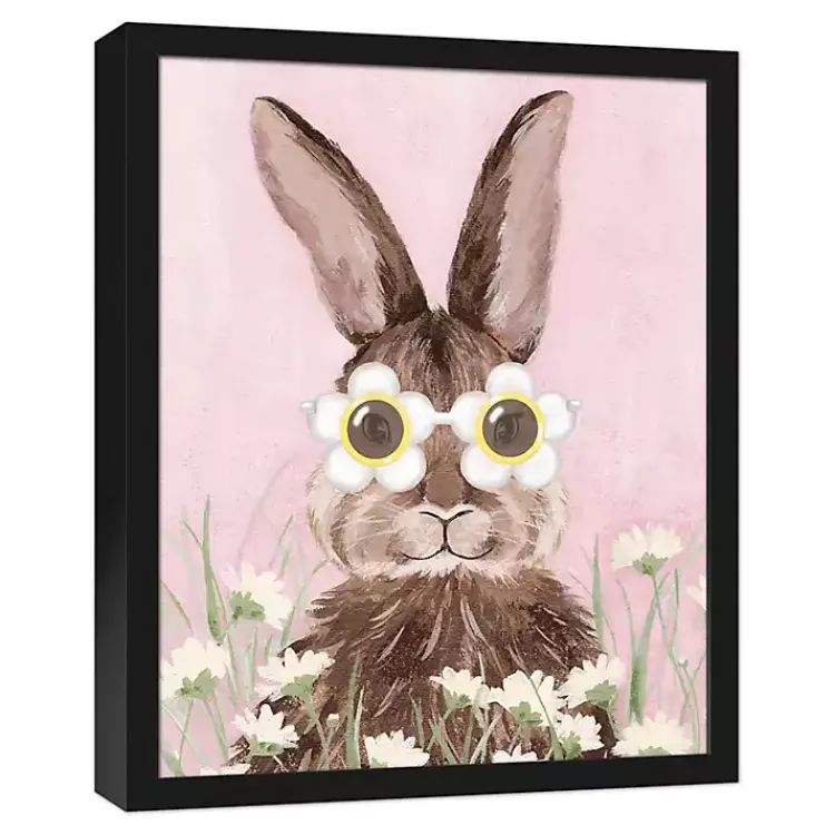 Easter Decorations>Kirklands Home Daisy Sunnies Bunny Framed Canvas Art Print