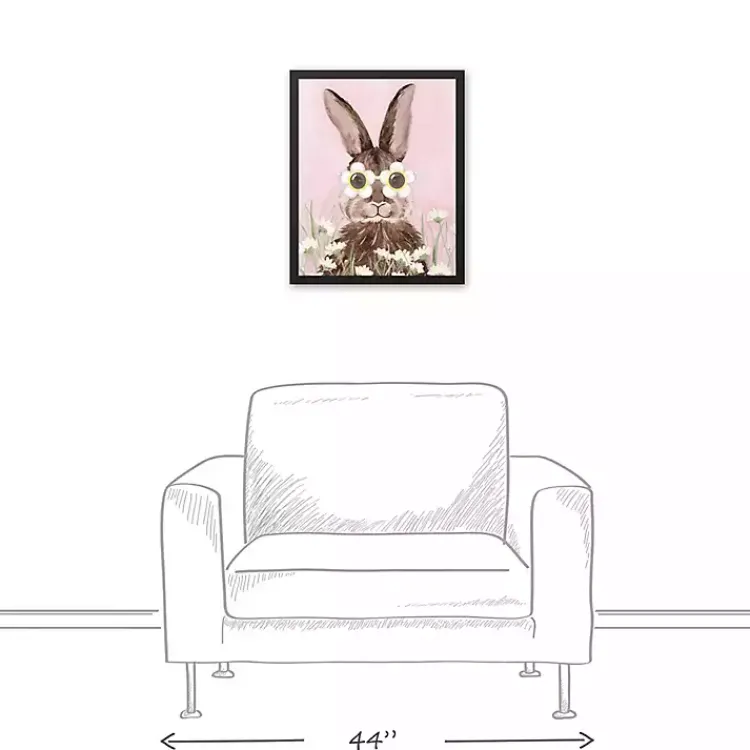 Easter Decorations>Kirklands Home Daisy Sunnies Bunny Framed Canvas Art Print