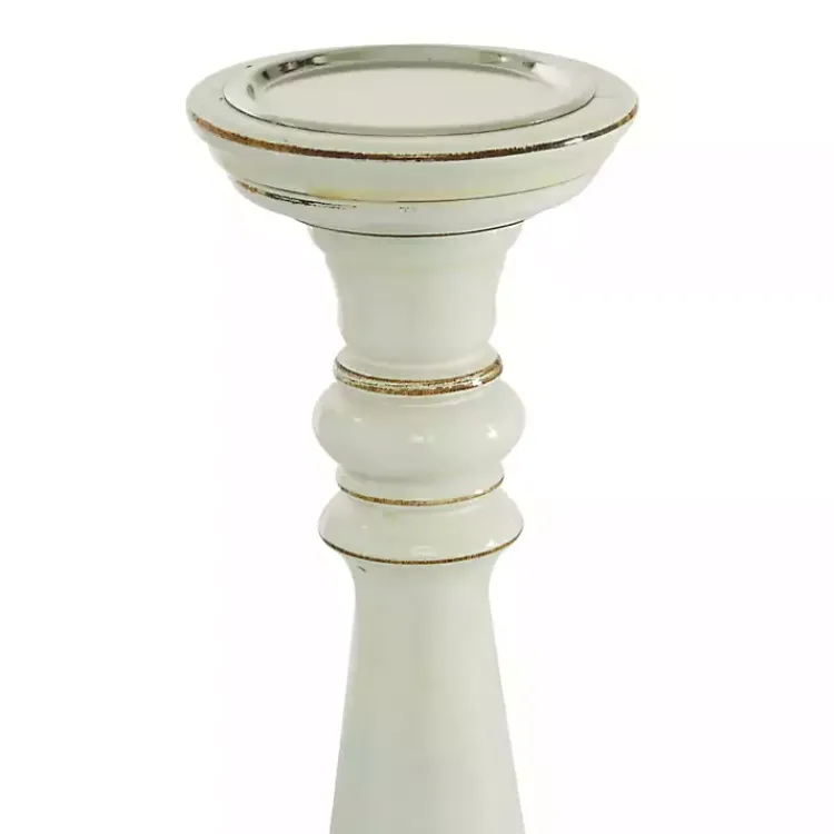Candle Holders>Kirklands Home Daisy White Rustic 3-pc. Candle Holder Set