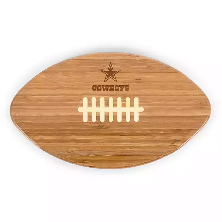 Kirklands Home Dallas Cowboys Bamboo Football Cutting Board Tan Discount