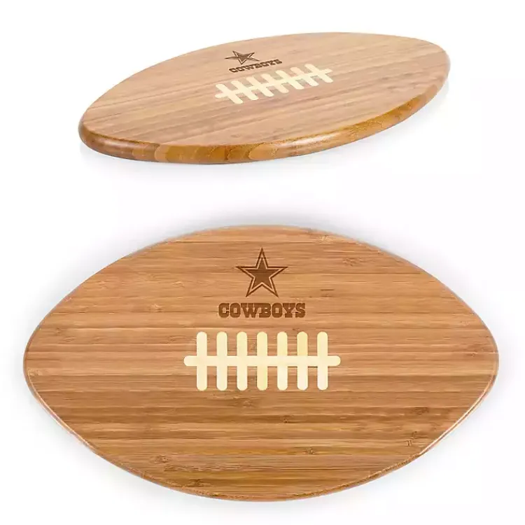 Kirklands Home Dallas Cowboys Bamboo Football Cutting Board Tan Discount