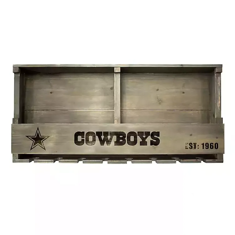 Kirklands Home Dallas Cowboys Reclaimed Wood Bar Shelf Gray