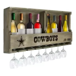 Kirklands Home Dallas Cowboys Reclaimed Wood Bar Shelf Gray