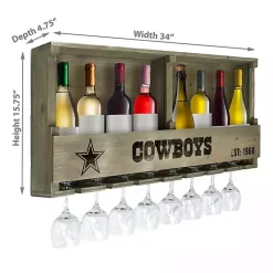 Kirklands Home Dallas Cowboys Reclaimed Wood Bar Shelf Gray