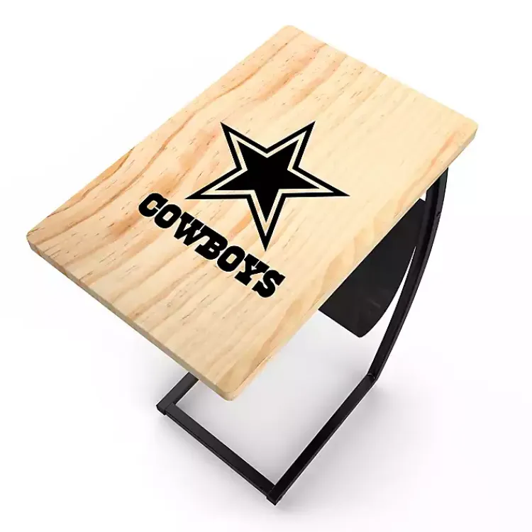 Kirklands Home Dallas Cowboys Wood C-Table Tan Clearance