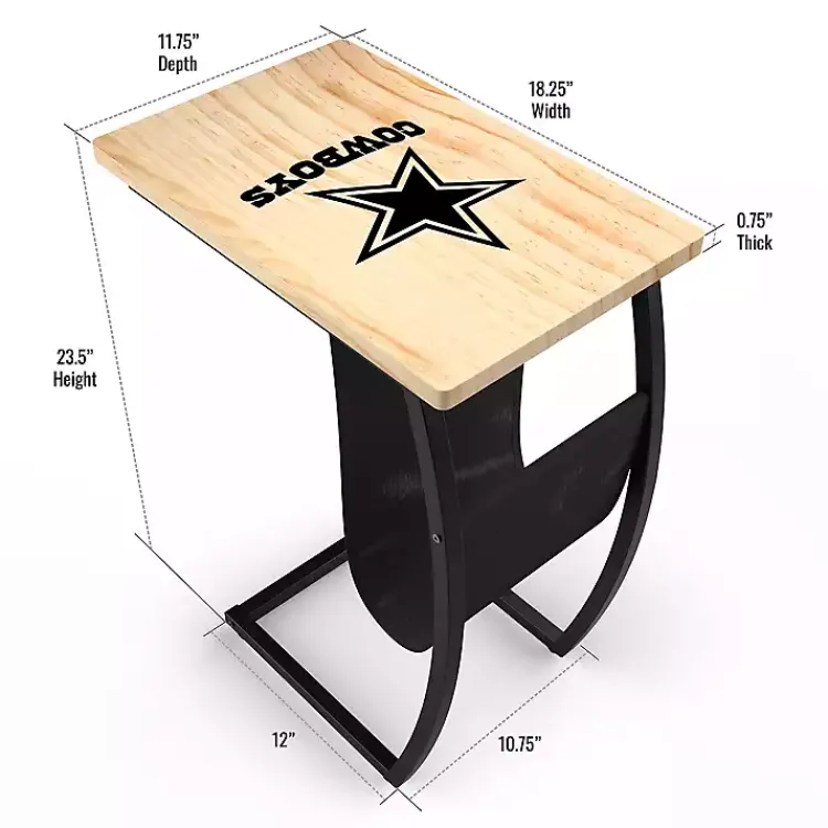 Kirklands Home Dallas Cowboys Wood C-Table Tan Clearance