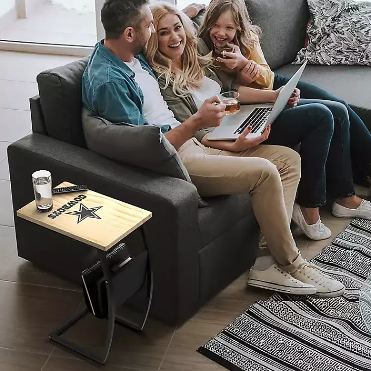Kirklands Home Dallas Cowboys Wood C-Table Tan Clearance