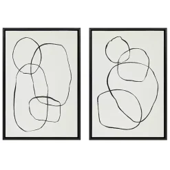 Kirklands Home Dancing Circles Framed Canvas Art Prints, Set of 2 Discount