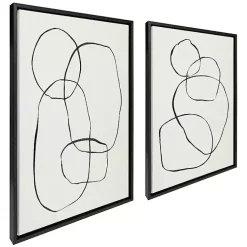 Kirklands Home Dancing Circles Framed Canvas Art Prints, Set of 2 Discount