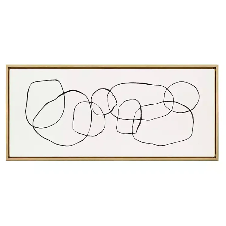 Kirklands Home Dancing Circles Framed Canvas Art Print Clearance