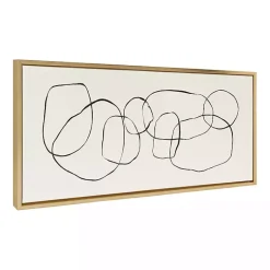 Kirklands Home Dancing Circles Framed Canvas Art Print Clearance