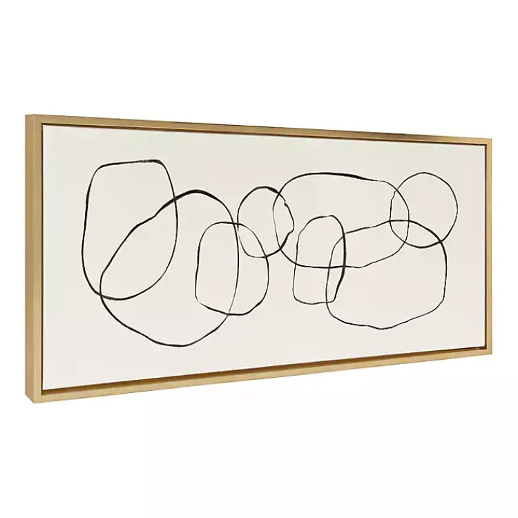 Kirklands Home Dancing Circles Framed Canvas Art Print Clearance