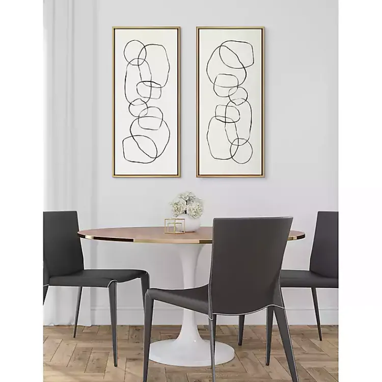 Kirklands Home Dancing Circles Framed Canvas Art Print Clearance