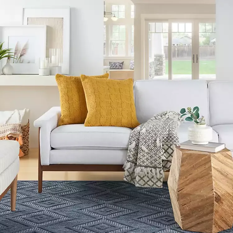 Pillows>Kirklands Home Dandelion Cable Knit Throw Pillows, Set of 2 Yellow
