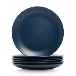 Kirklands Home Dark Classic Coupe Dinner Plates, Set of 6 Blue Best