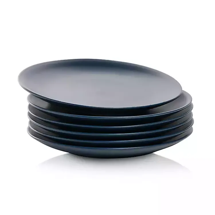 Kirklands Home Dark Classic Coupe Salad Plates, Set of 6 Blue