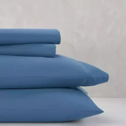 Kirklands Home Dark Microfiber 4-pc. Queen Sheet Set Blue Online