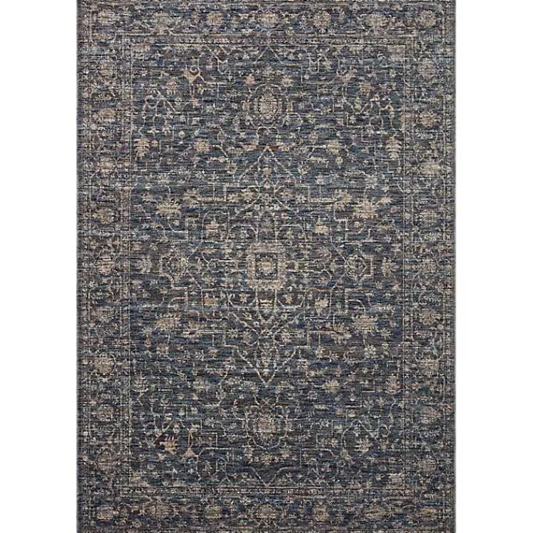 Kirklands Home Dark Sorrento Medallion Area Rug, 5x7 Blue Online