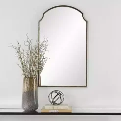 Kirklands Home Dark Bronze Arched Scallop Edge Wall Mirror Gray Online