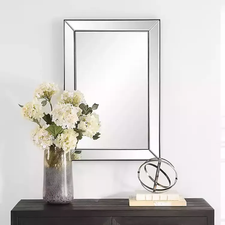 Kirklands Home Dark Bronze Bevel Rectangle Wall Mirror