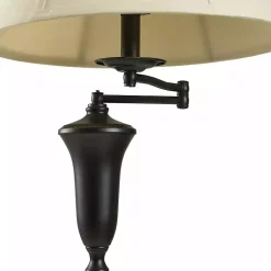 Kirklands Home Dark Bronze Madison Swing Arm Floor Lamp White Online