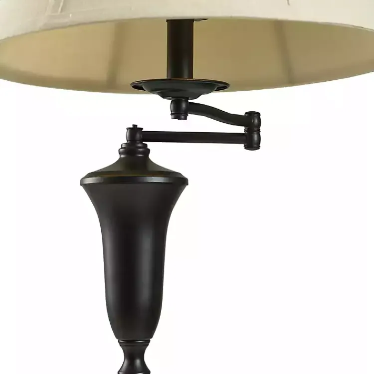 Kirklands Home Dark Bronze Madison Swing Arm Floor Lamp White Online