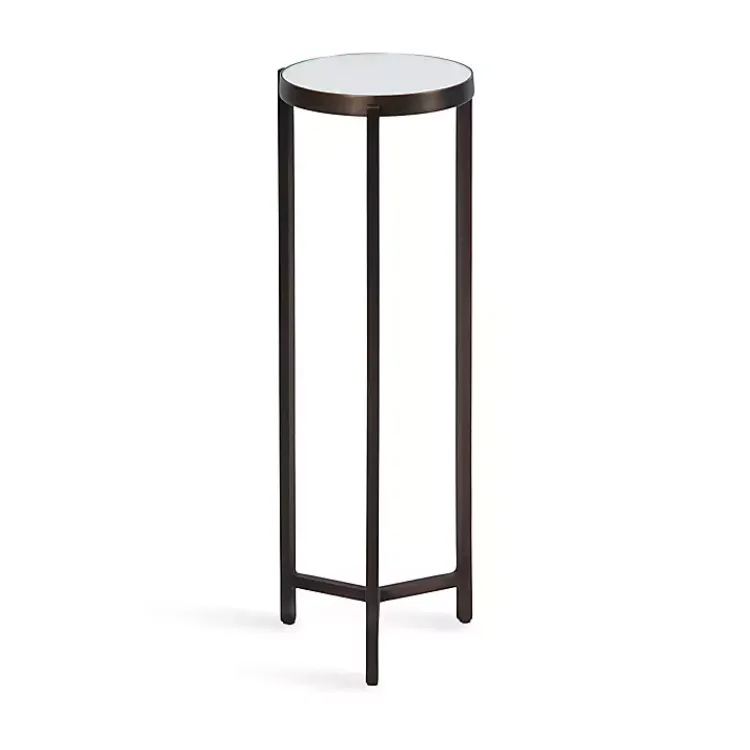 Kirklands Home Dark Bronze Mirrored Tabletop Aguilar Drink Table Brown Online