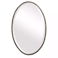 Kirklands Home Dark Bronze Oval Wall Mirror