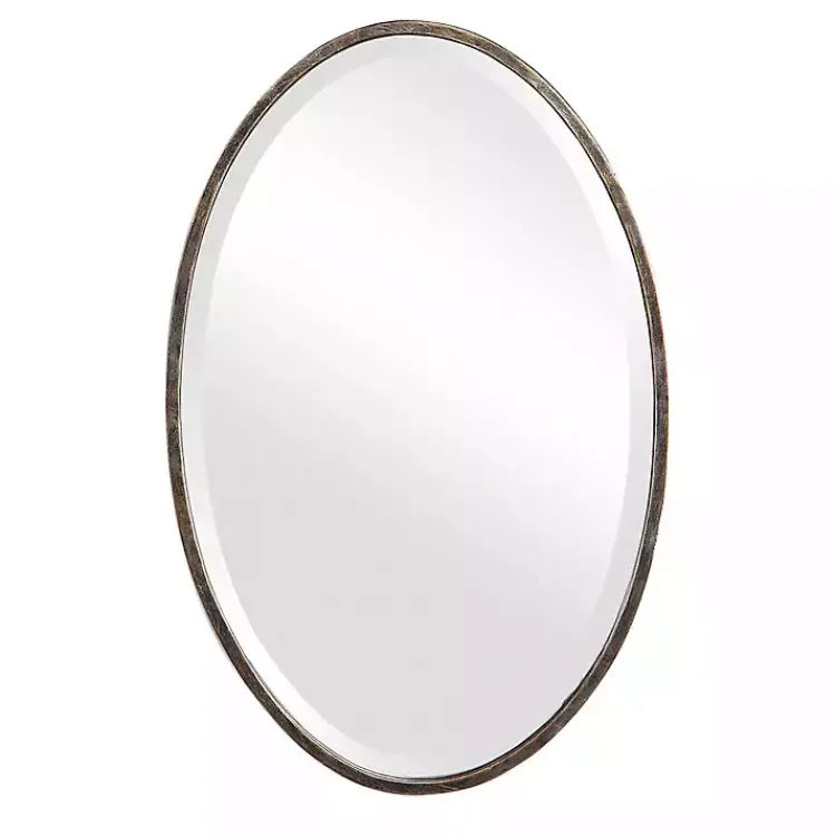 Kirklands Home Dark Bronze Oval Wall Mirror