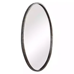 Kirklands Home Dark Bronze Oval Wall Mirror