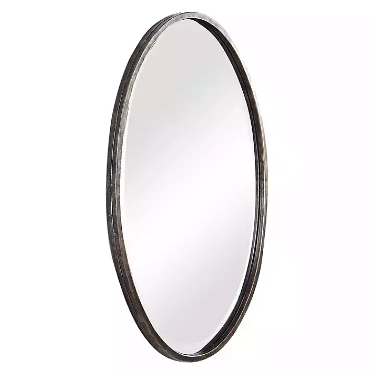 Kirklands Home Dark Bronze Oval Wall Mirror