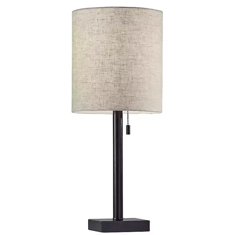 Kirklands Home Dark Bronze Square Base Table Lamp Ivory Online